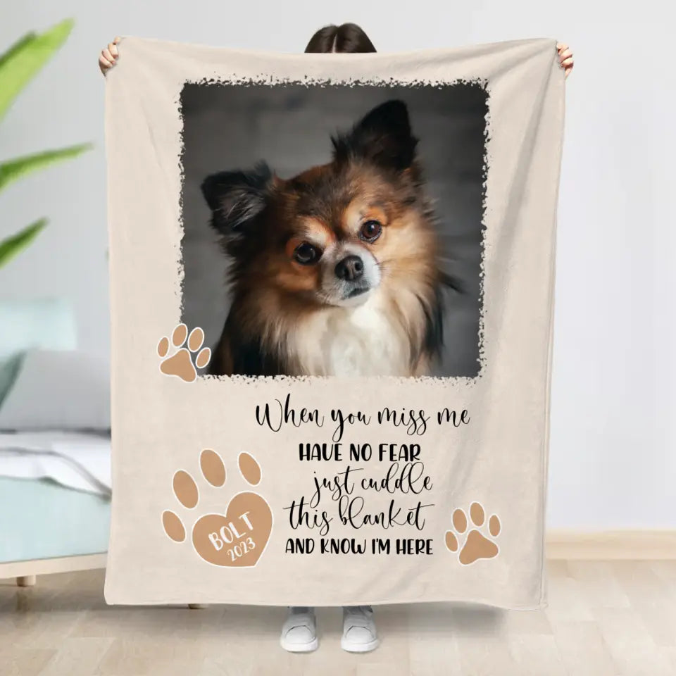 When you miss me - Personalised Blanket