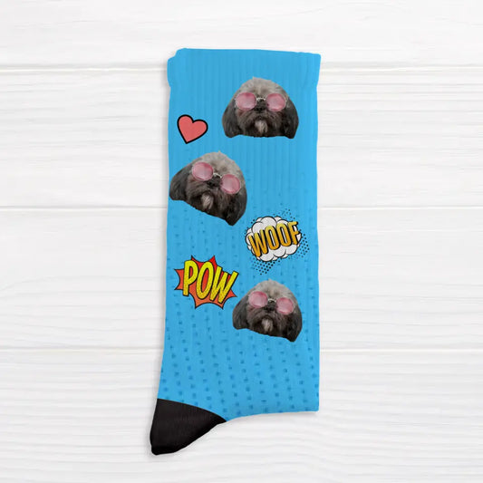 Comic Woof & Meow - Personalised socks