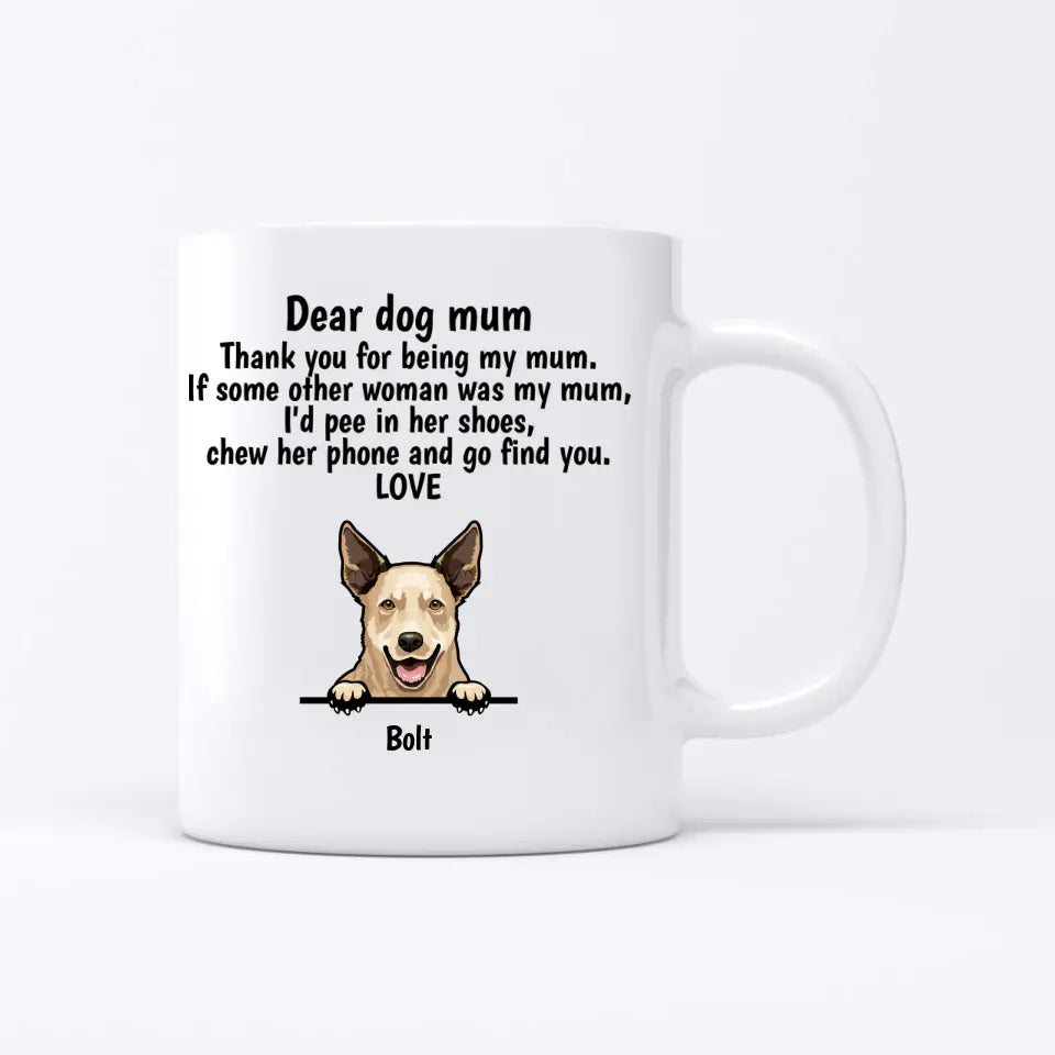 Dear dog mum - Personalised mug