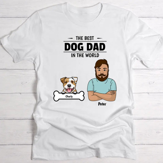 Best Dog Dad in the world - Personalised T-Shirt