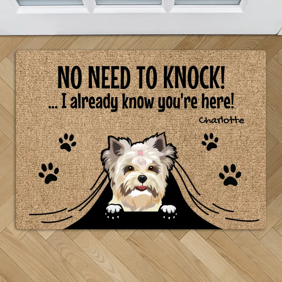 No need to knock - Personalised Doormat