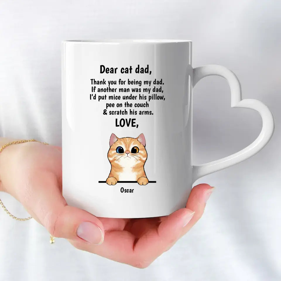 Dear cat parent (curious cats) - Personalised Mug
