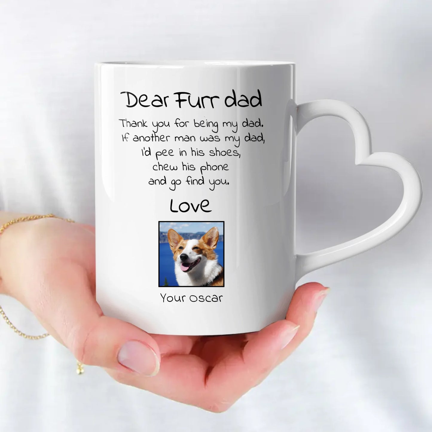 Dear Dog Dad with Photo - Personalised Mug