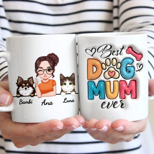 Best pet mum (3D look) - Personalised Mug