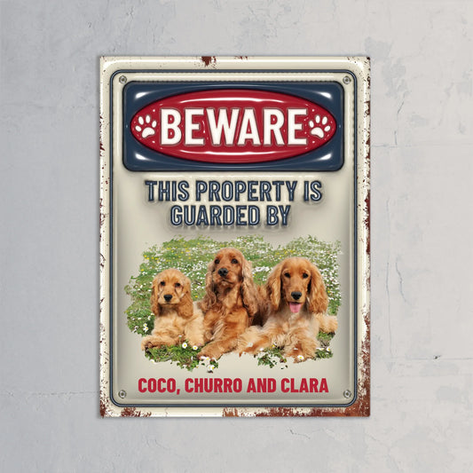 Beware (3D look) - Personalised Door Sign