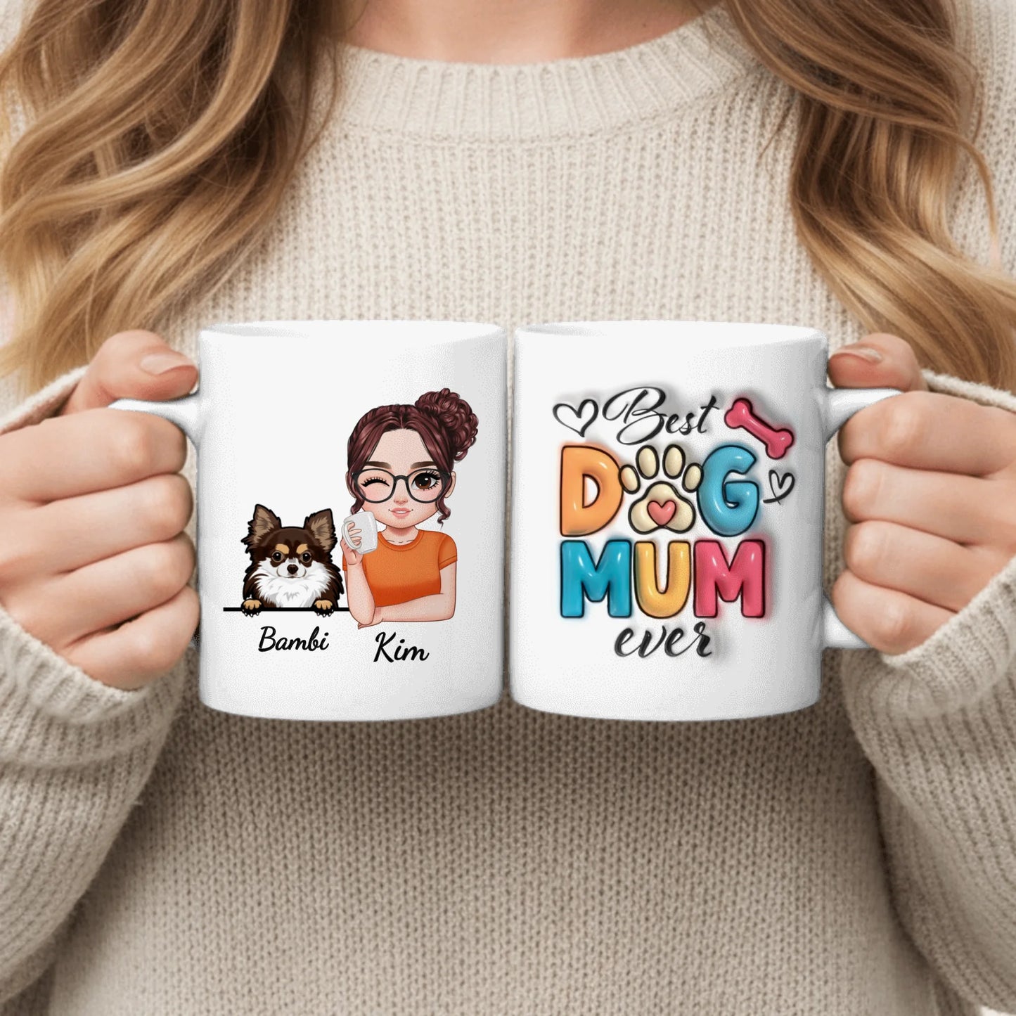Best pet mum (3D look) - Personalised Mug