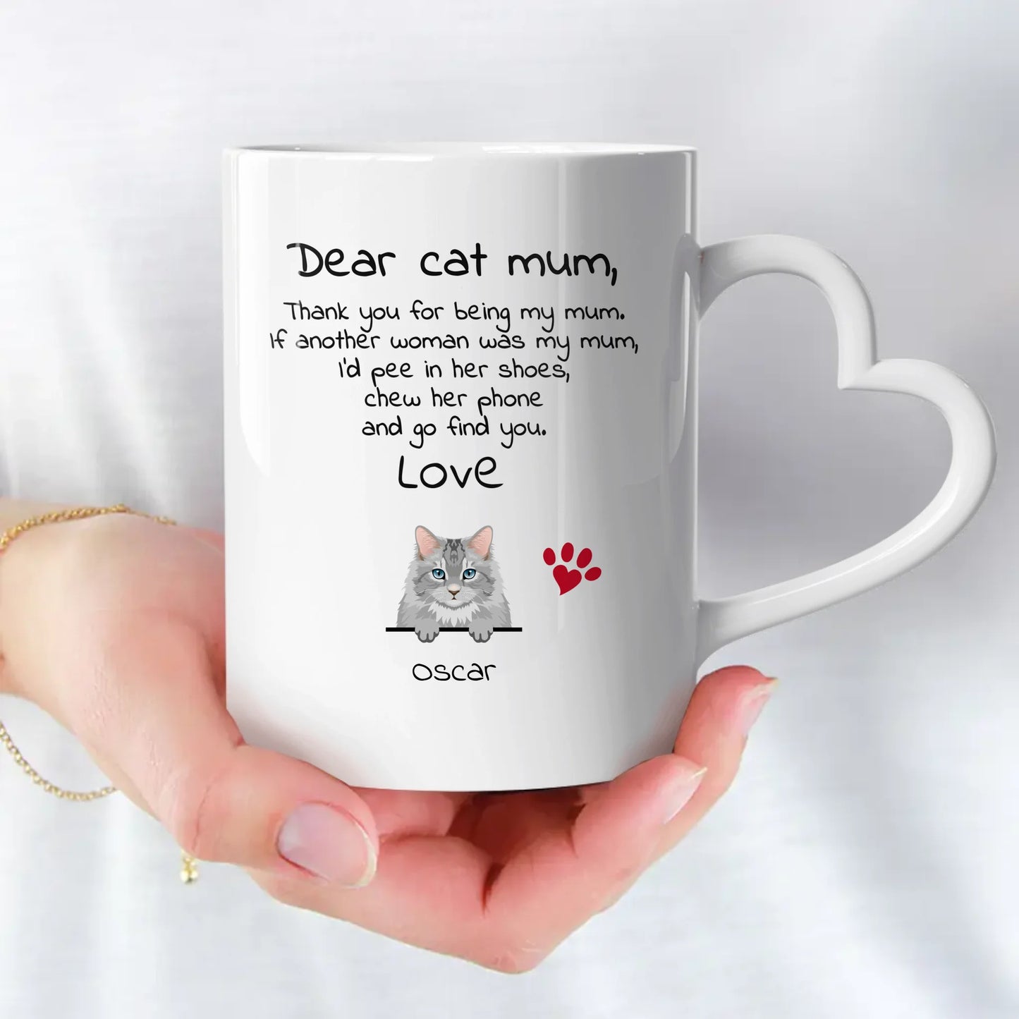 Dear cat parent - Personalised Mug