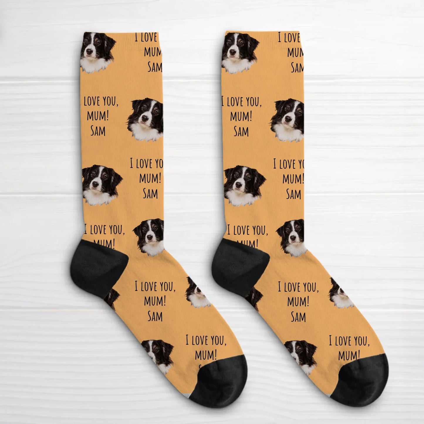 Your photo with text - Personalised Socks