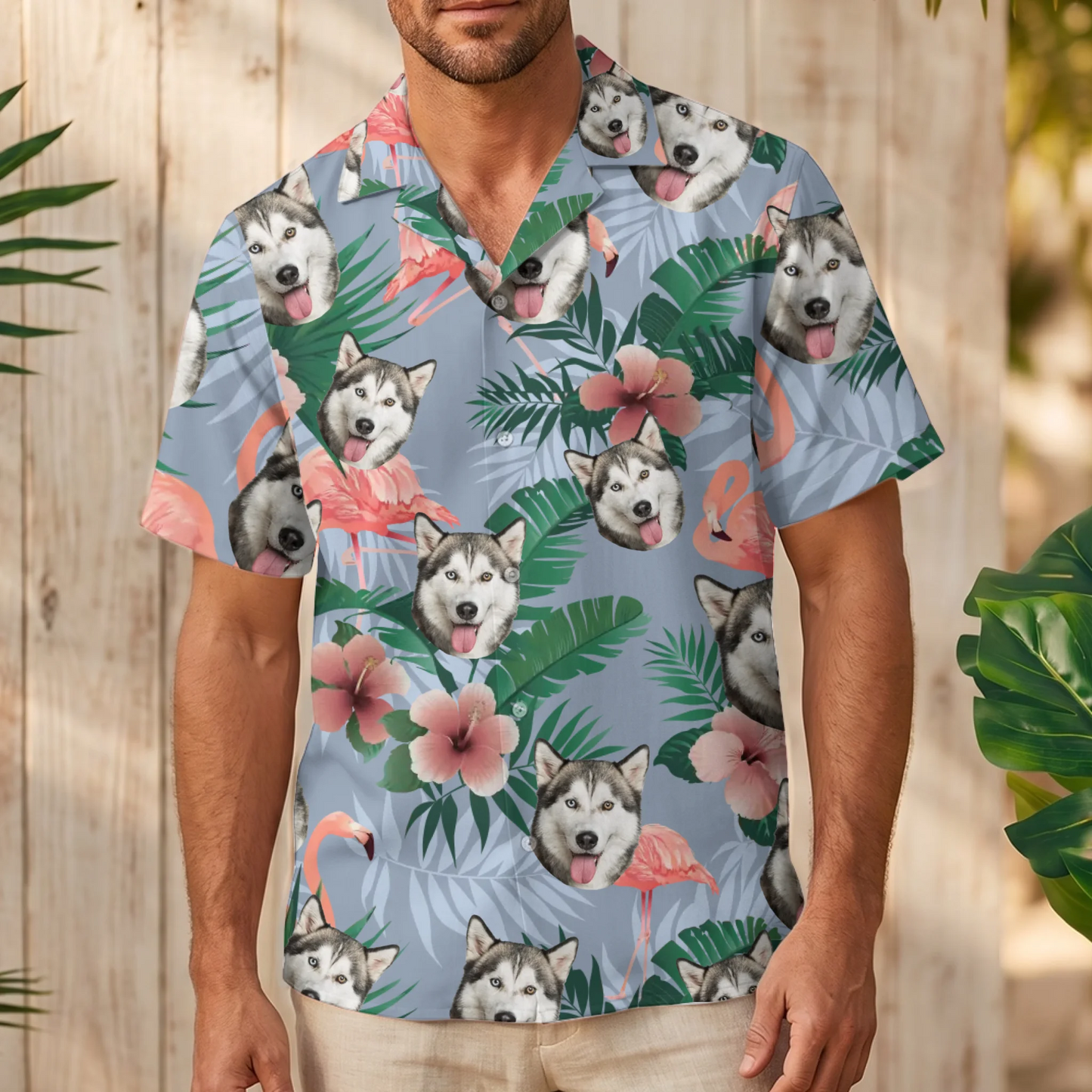 Flamboyant print - Personalised Hawaiian Shirt
