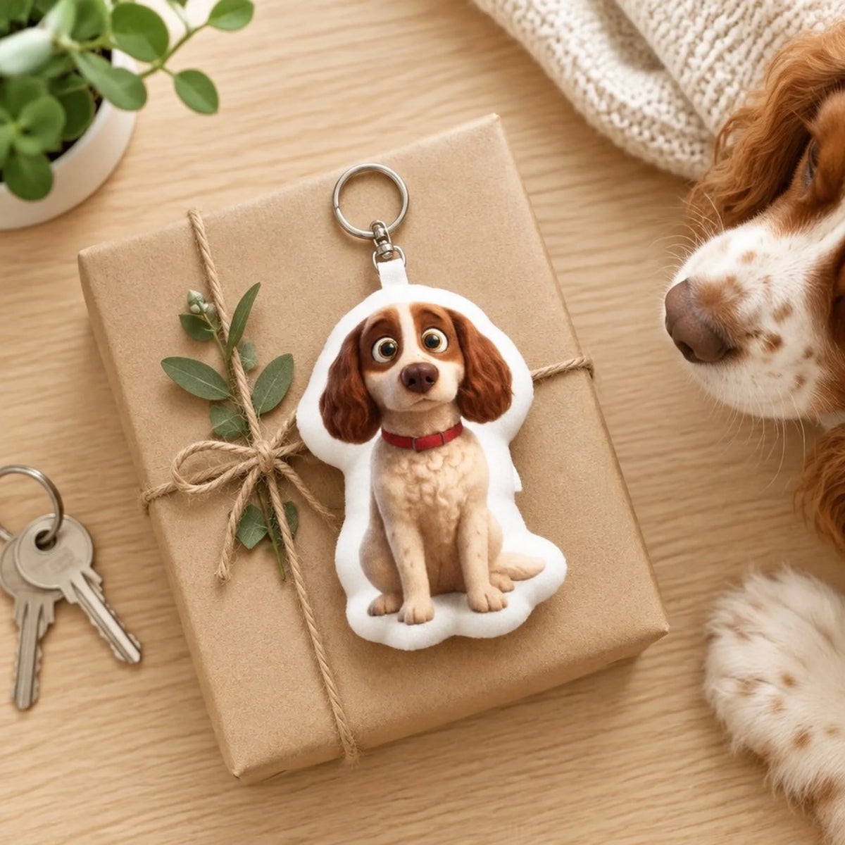 Personalised Shaped Keychain - Cartoon gift for dog owners - gift - Pet Printed