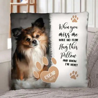 When you miss me - Personalised pillow