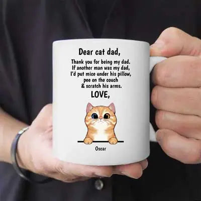 Dear cat parent (curious cats) - Personalised Mug
