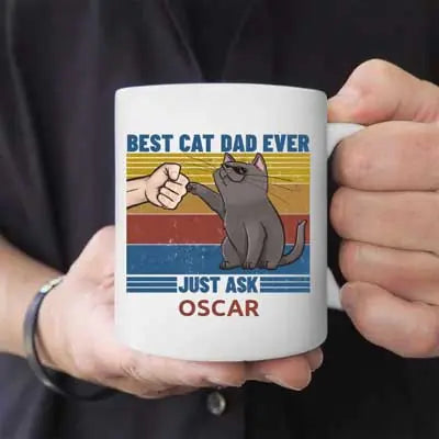 Best cat dad ever - Personalised Mug - Featured Image