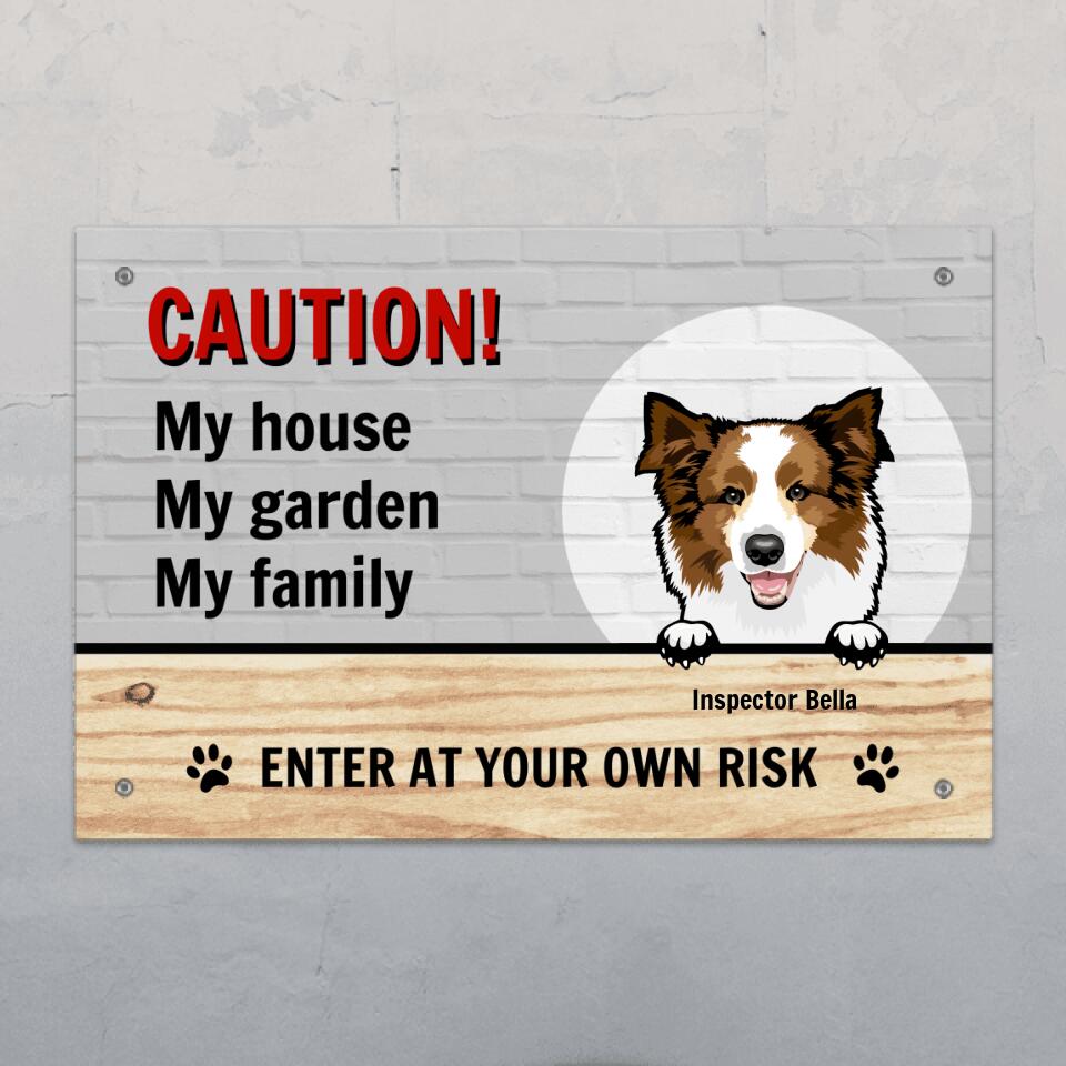 Caution - Personalised Garden Sign