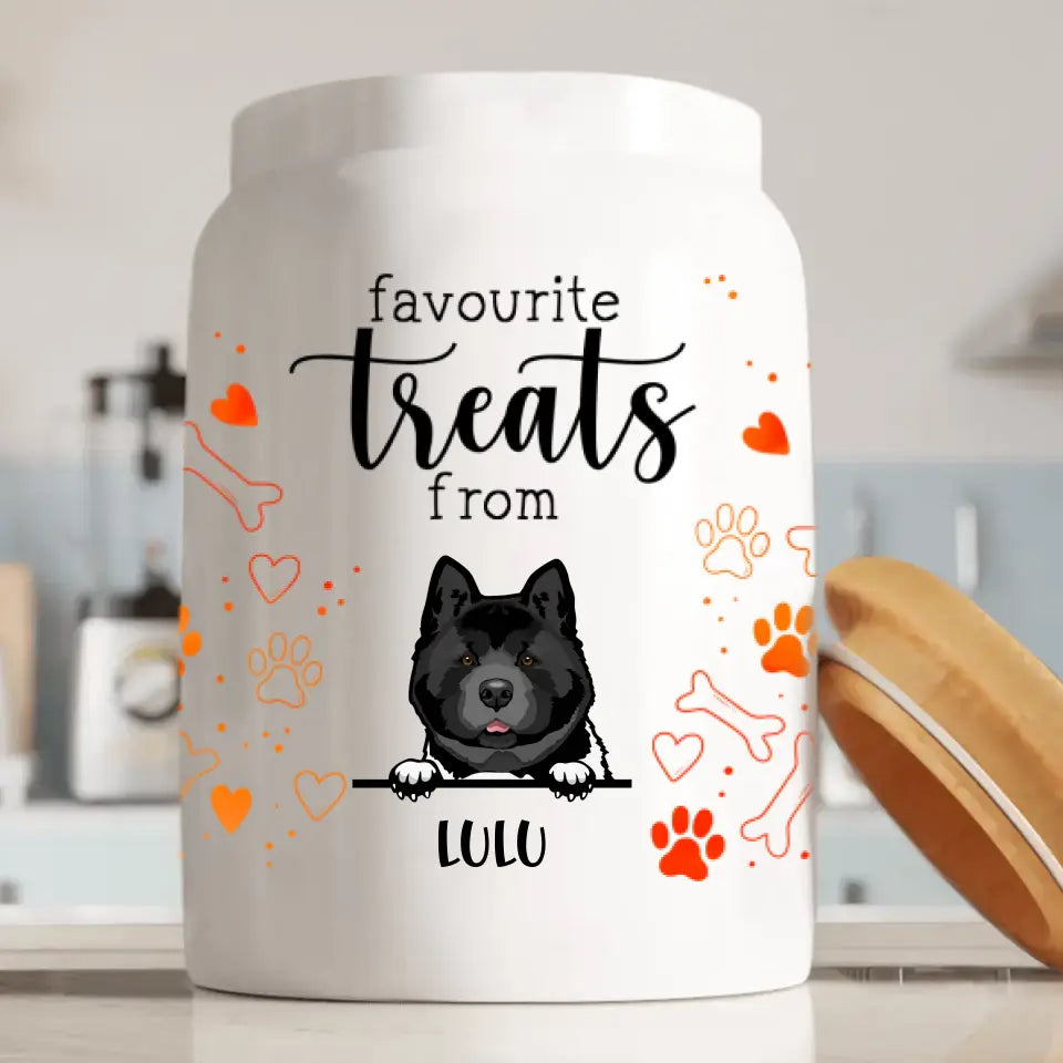 Favourite treats - Personalised treat jar