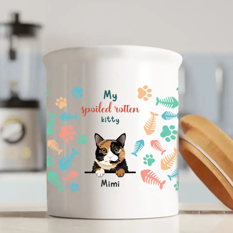 Spoiled kitty - Personalised treat jar