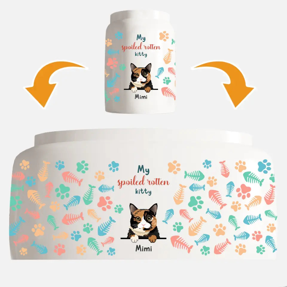 Spoiled kitty - Personalised treat jar