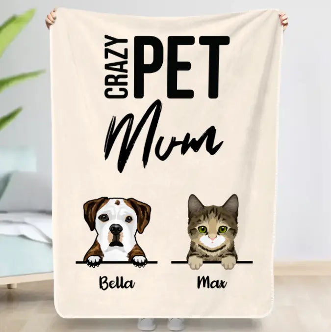 Peeking pets - Personalised Blanket