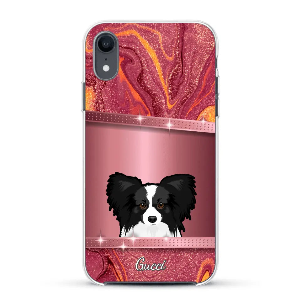 Peeking Dogs Glitter Look - Personalised Phone Case