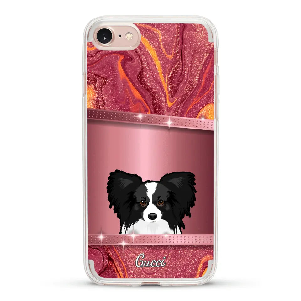 Peeking Dogs Glitter Look - Personalised Phone Case