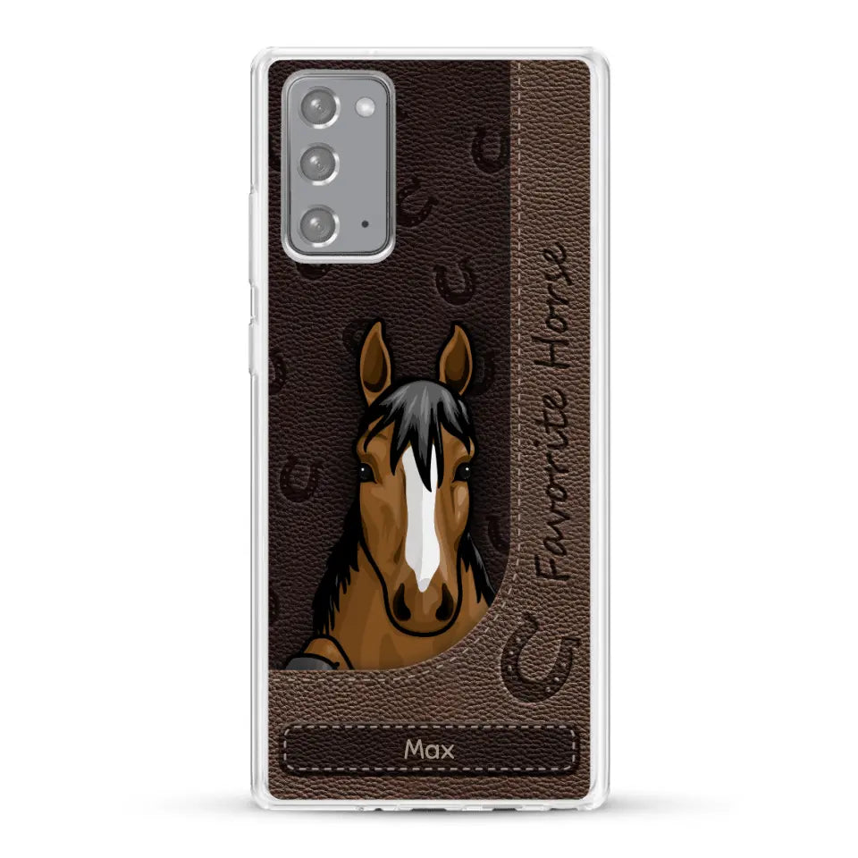 Peeking horses leather Look - Personalised Phone Case