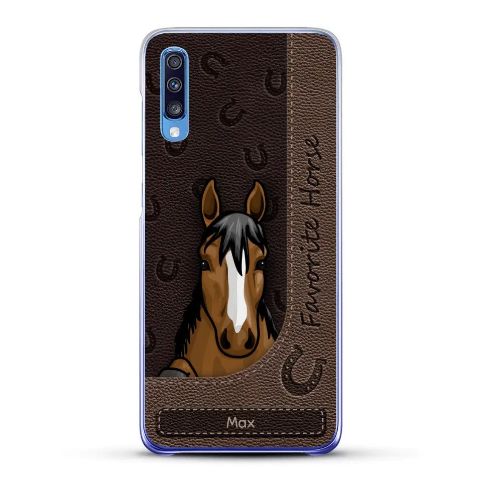 Peeking horses leather Look - Personalised Phone Case