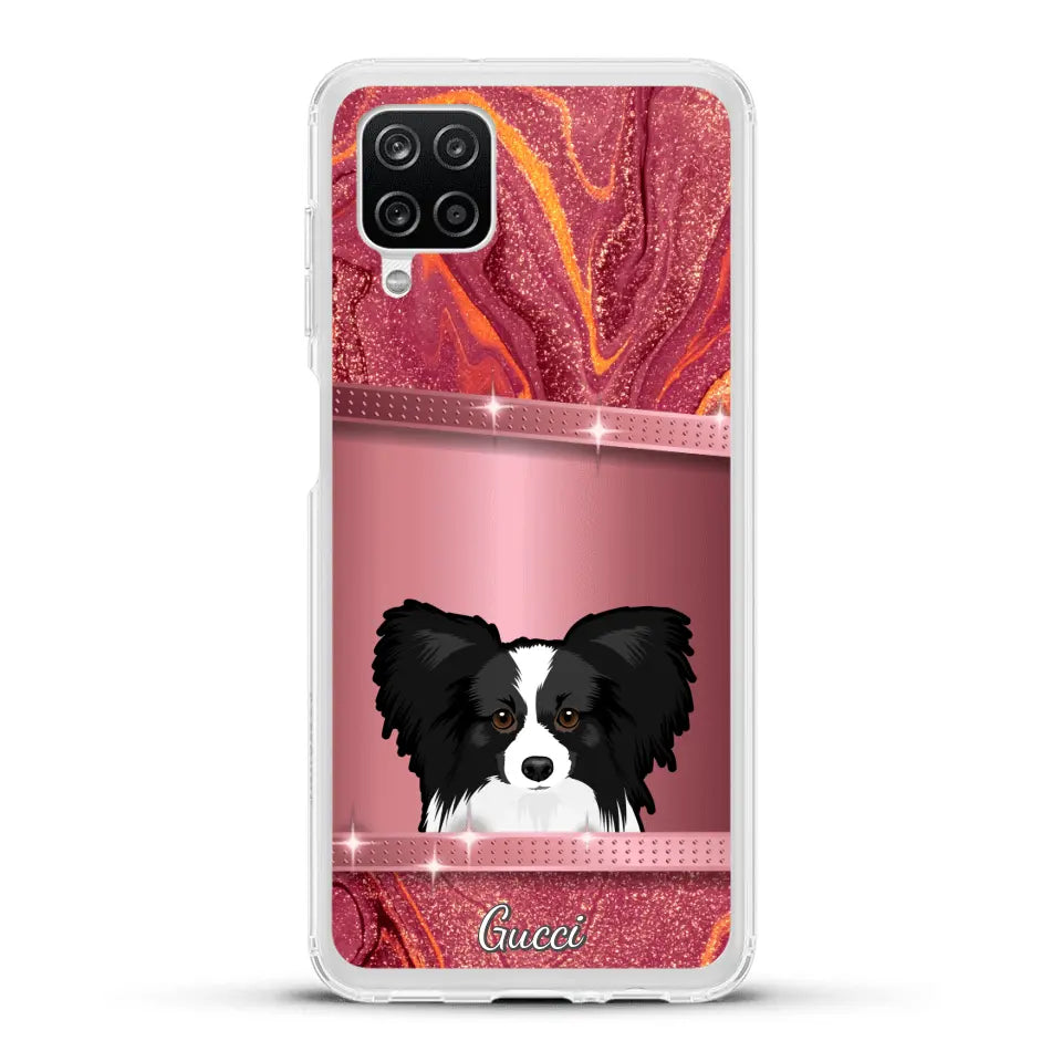 Peeking Dogs Glitter Look - Personalised Phone Case