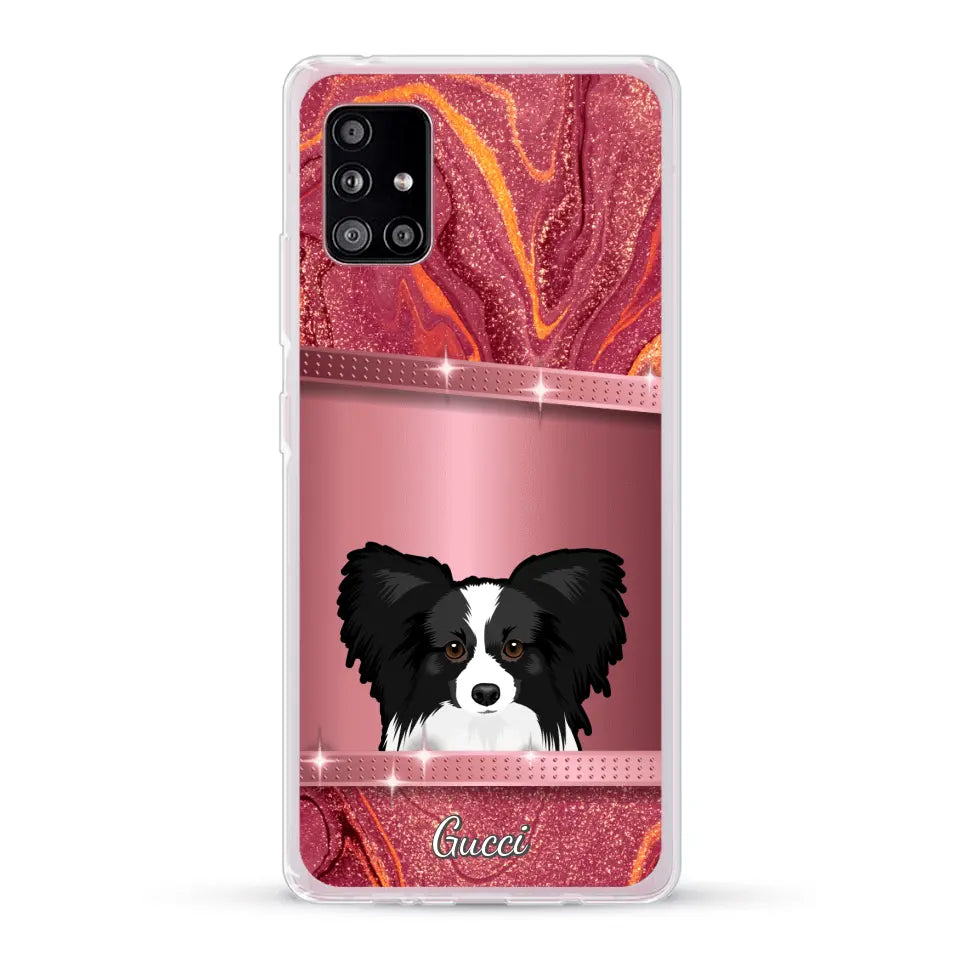 Peeking Dogs Glitter Look - Personalised Phone Case