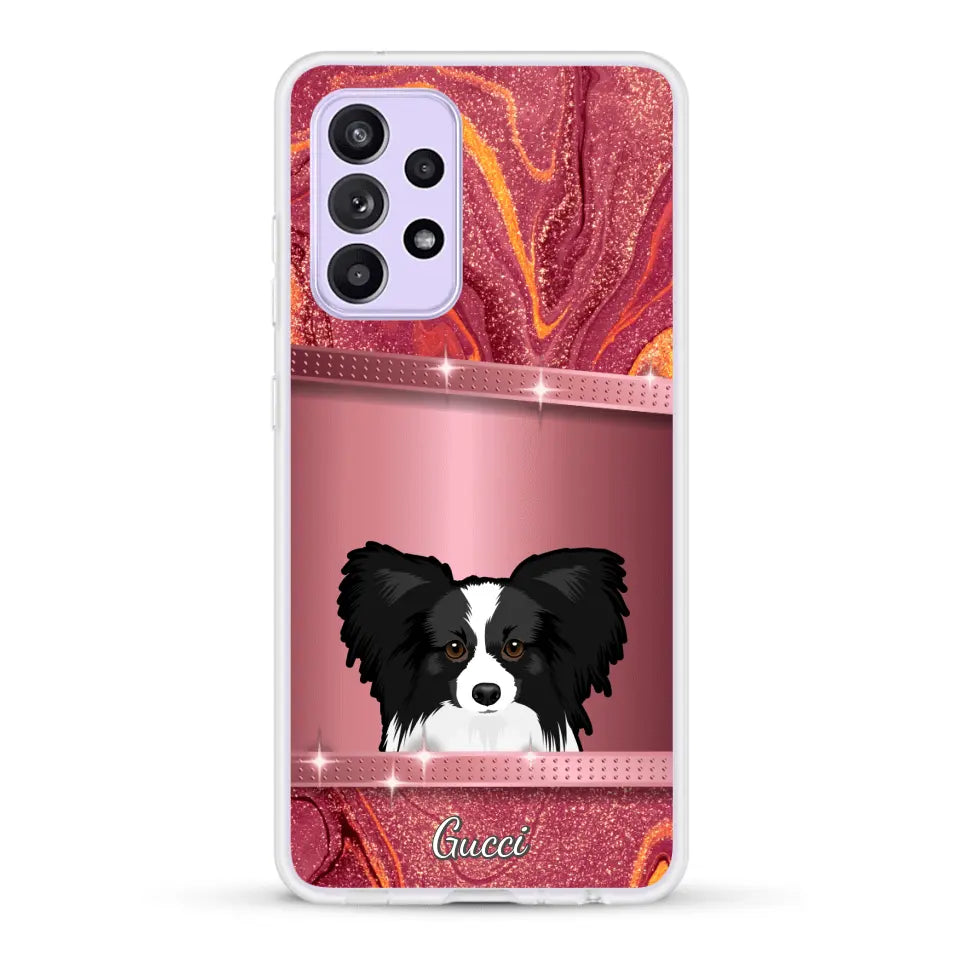 Peeking Dogs Glitter Look - Personalised Phone Case
