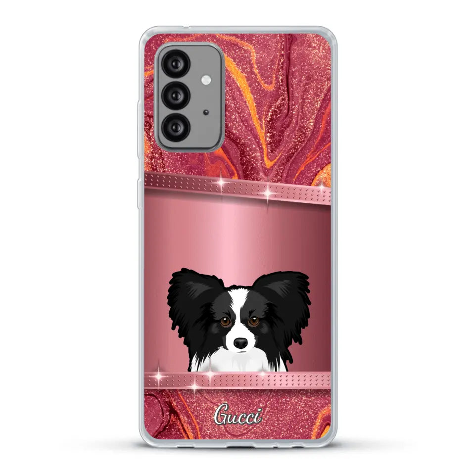 Peeking Dogs Glitter Look - Personalised Phone Case