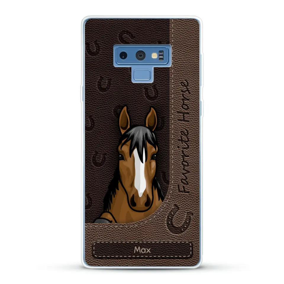 Peeking horses leather Look - Personalised Phone Case