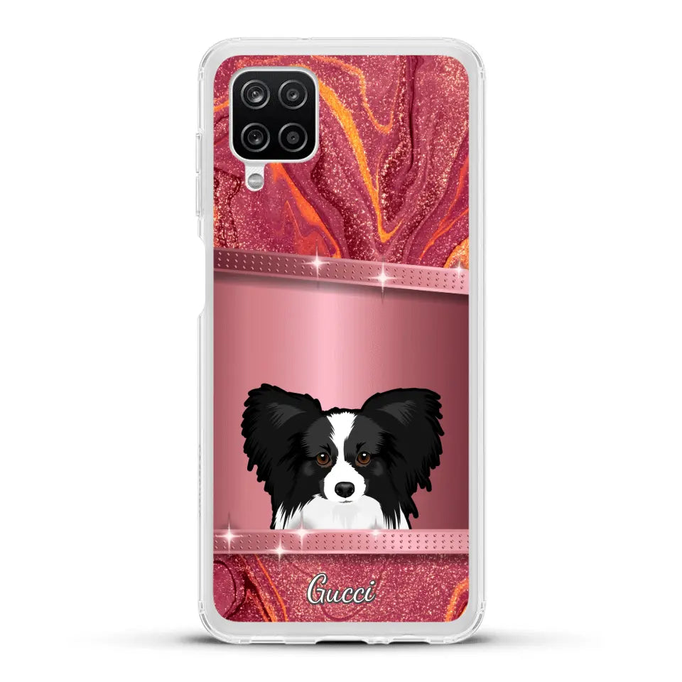 Peeking Dogs Glitter Look - Personalised Phone Case
