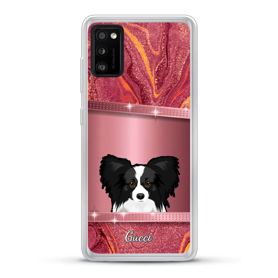 Peeking Dogs Glitter Look - Personalised Phone Case