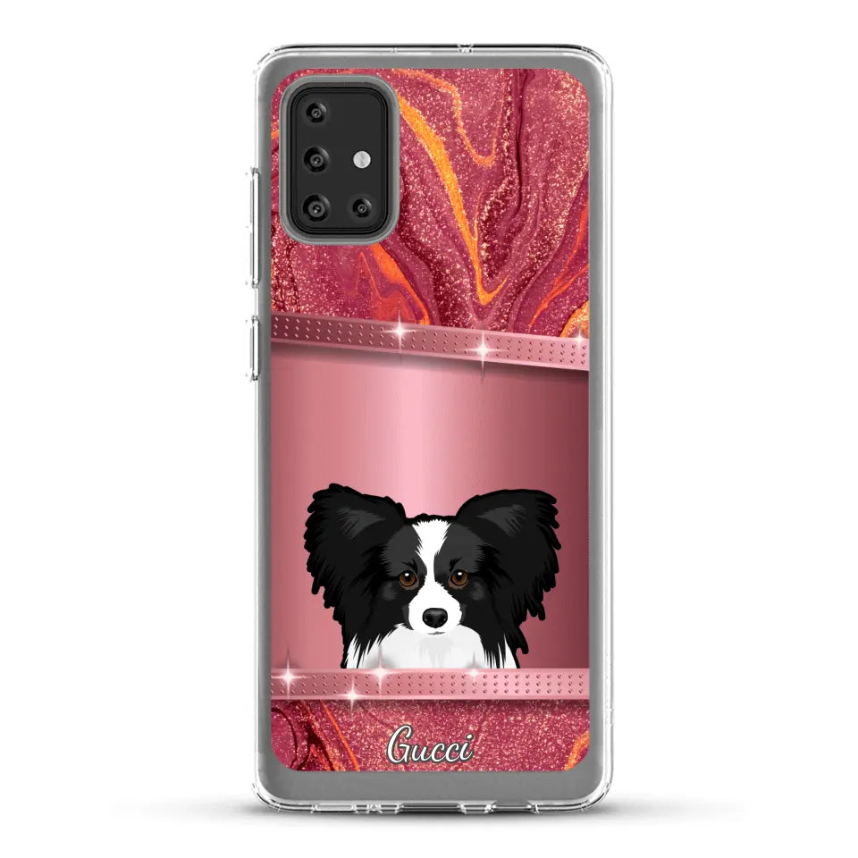 Peeking Dogs Glitter Look - Personalised Phone Case