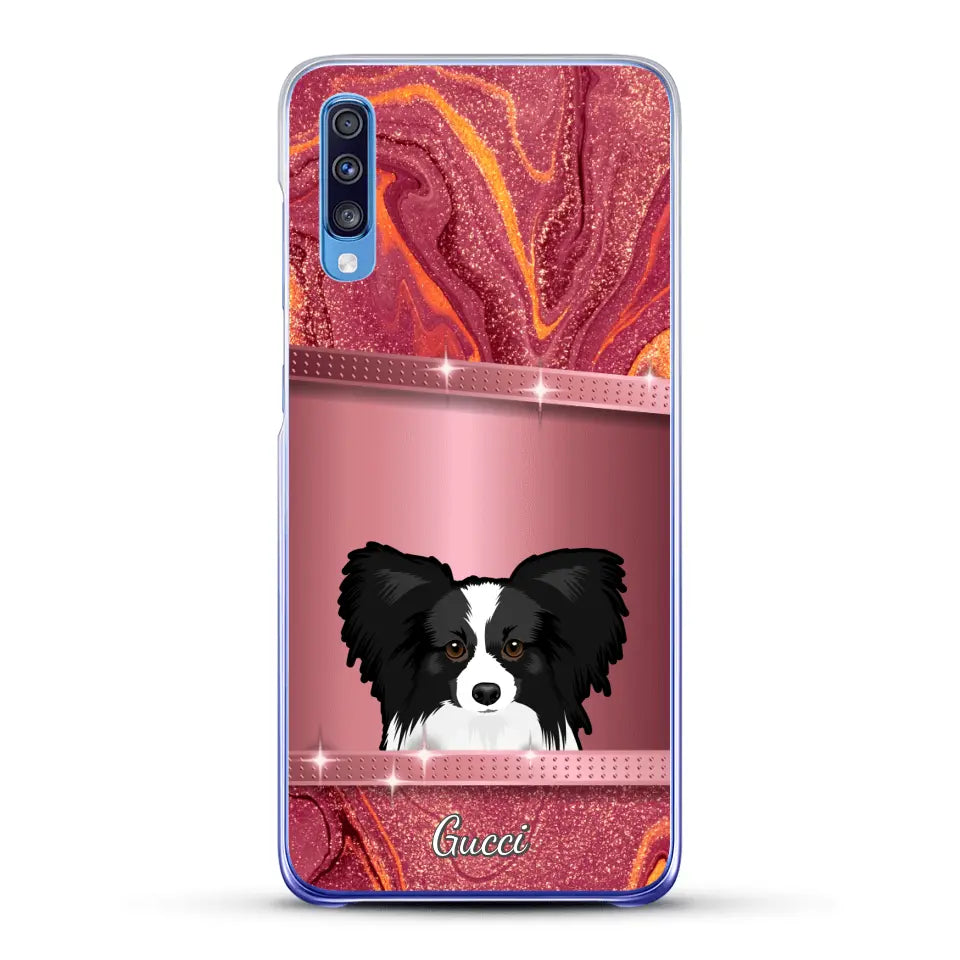 Peeking Dogs Glitter Look - Personalised Phone Case