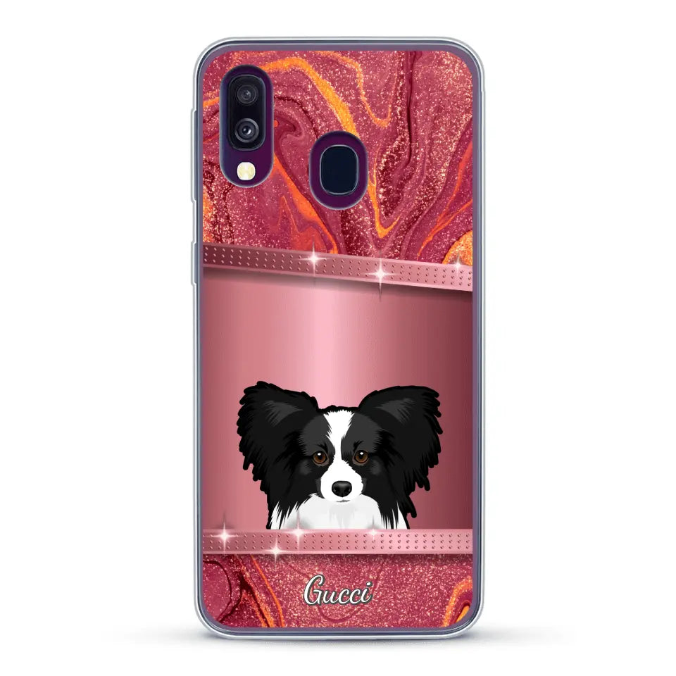 Peeking Dogs Glitter Look - Personalised Phone Case