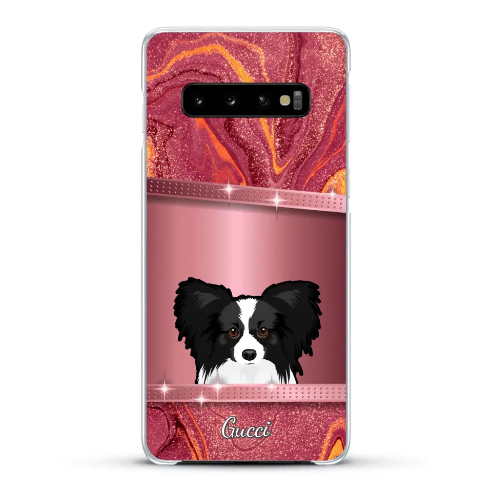 Peeking Dogs Glitter Look - Personalised Phone Case