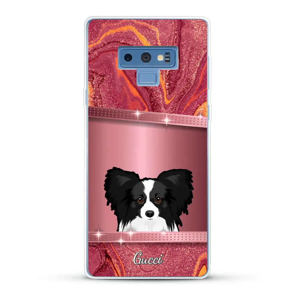 Peeking Dogs Glitter Look - Personalised Phone Case