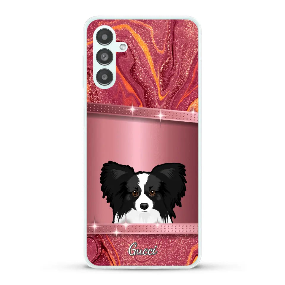 Peeking Dogs Glitter Look - Personalised Phone Case