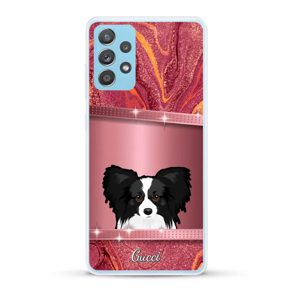 Peeking Dogs Glitter Look - Personalised Phone Case