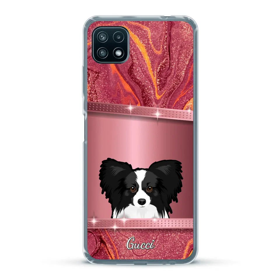 Peeking Dogs Glitter Look - Personalised Phone Case