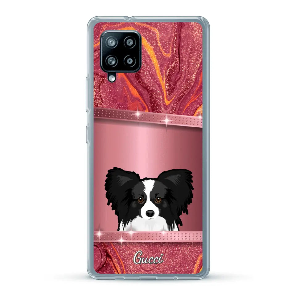 Peeking Dogs Glitter Look - Personalised Phone Case