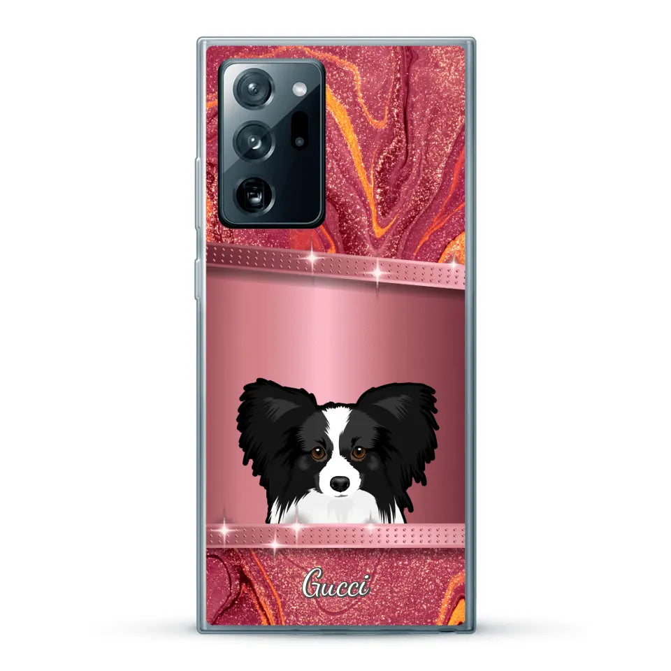 Peeking Dogs Glitter Look - Personalised Phone Case