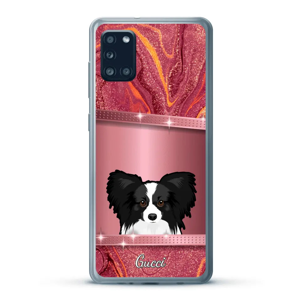 Peeking Dogs Glitter Look - Personalised Phone Case