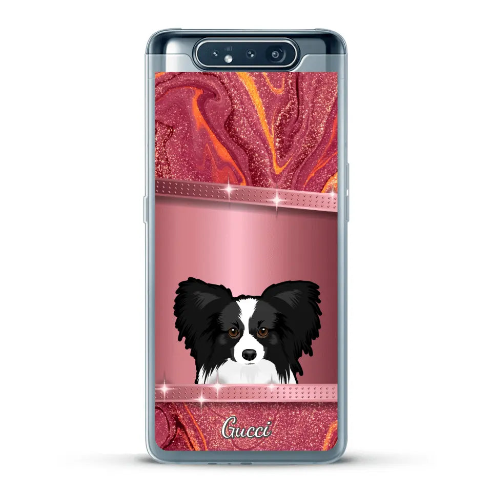 Peeking Dogs Glitter Look - Personalised Phone Case