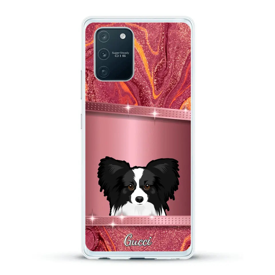 Peeking Dogs Glitter Look - Personalised Phone Case