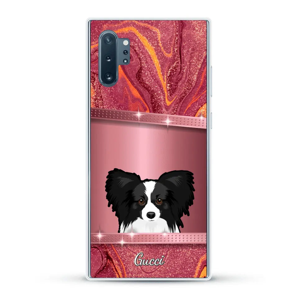 Peeking Dogs Glitter Look - Personalised Phone Case
