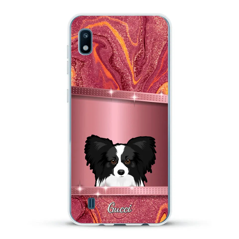 Peeking Dogs Glitter Look - Personalised Phone Case