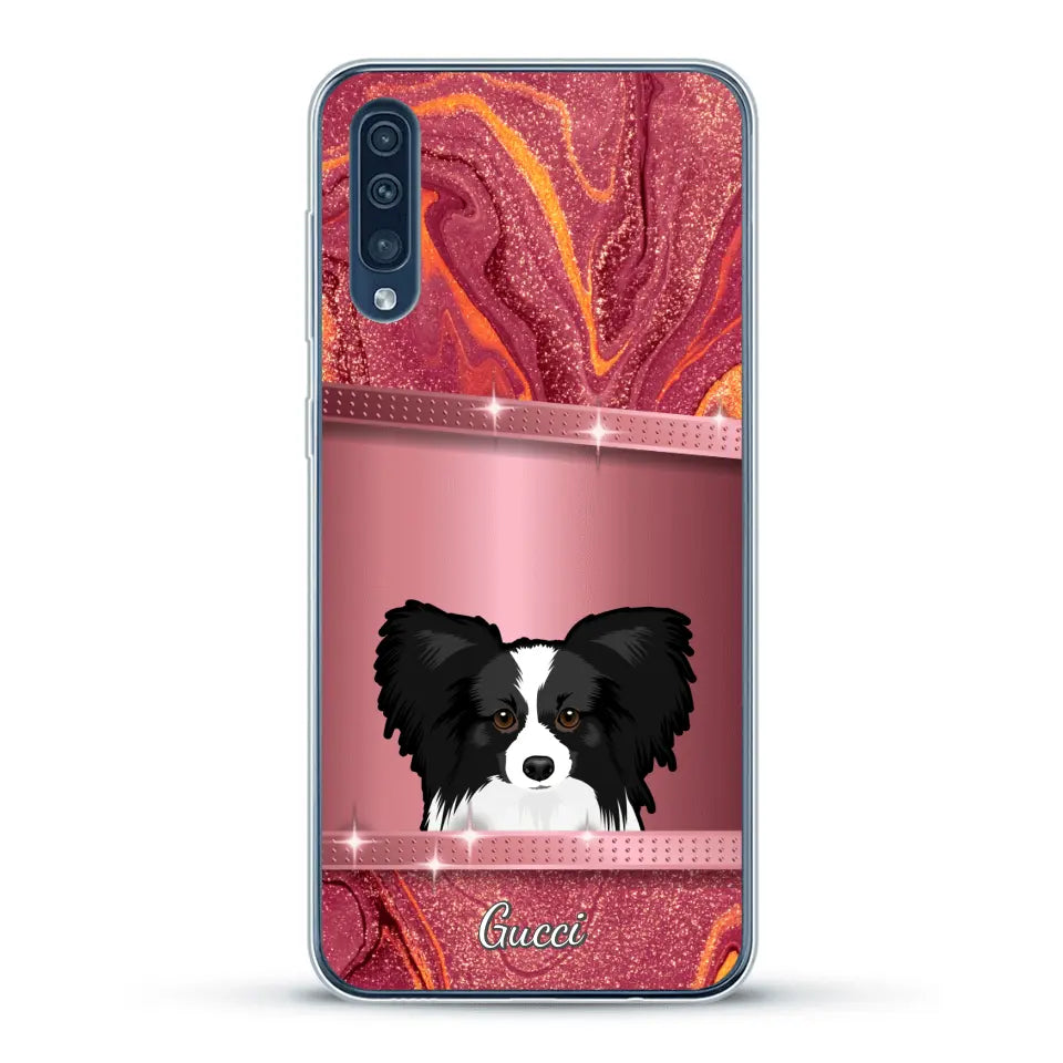 Peeking Dogs Glitter Look - Personalised Phone Case