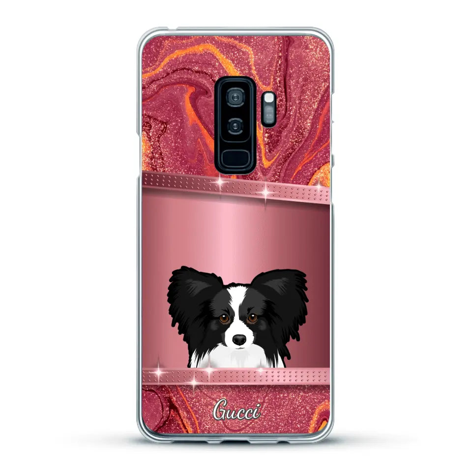 Peeking Dogs Glitter Look - Personalised Phone Case